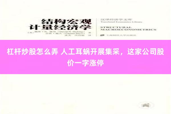 杠杆炒股怎么弄 人工耳蜗开展集采，这家公司股价一字涨停