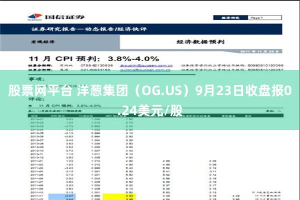 股票网平台 洋葱集团（OG.US）9月23日收盘报0.24美元/股