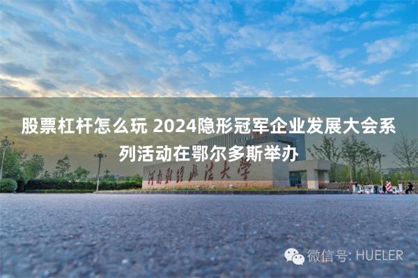 股票杠杆怎么玩 2024隐形冠军企业发展大会系列活动在鄂尔多斯举办