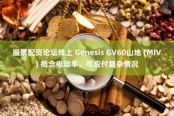 股票配资论坛线上 Genesis GV60山地 (MIV) 概念电动车，可应付复杂情况